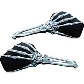 Espejos SKELETON HAND ngo/cromo (par) Multi-Fit 1759 Kuryakyn