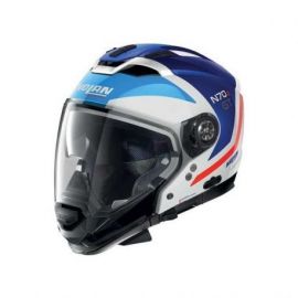 Casco N70-2 GT Glaring N-com 50  Bco/Azul/Rjo