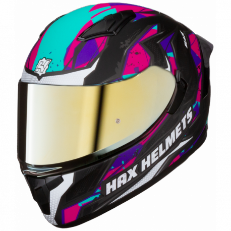 Casco Obsidian Blaze Ngo/rosa Hax