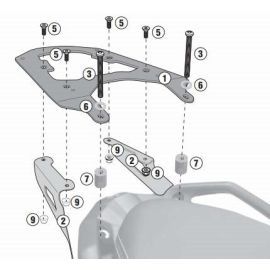 Æ Fijacion Hor BMW C650 Sport 16-20 (no inc. placa Fijacion) : SR5121 Givi