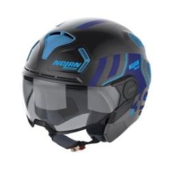 Casco N30-4  T Parkour 27  Gris Mate/Azul Nolan