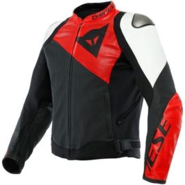 Chamarra de Piel Sportiva Ngo/Rjo lava/ Bco