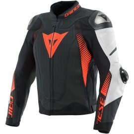 Chamarra de Piel Super Speed 4 Ngo/Bco/Rjo