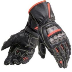 Guantes de Piel Full Metal 6 Ngo/Rjo Fluo