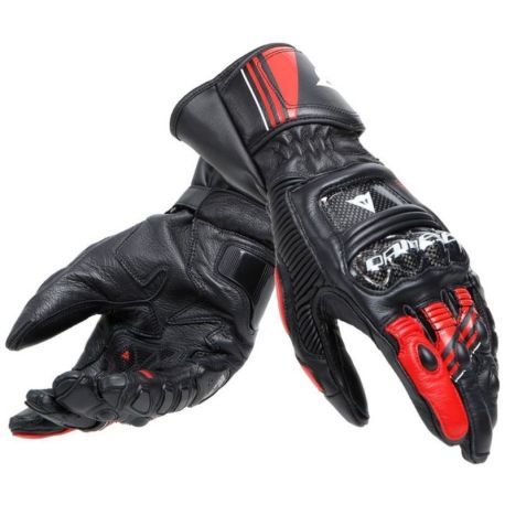 Guantes de Piel Druid 4 Ngo/Rjo lava/Bco